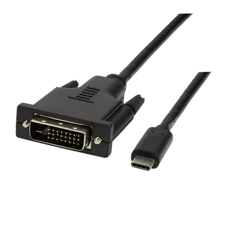 LogiLink USB 3.2 Gen1 Type-C auf DVI-D 24+1 Anschlusskabel 1,8 m schwarz