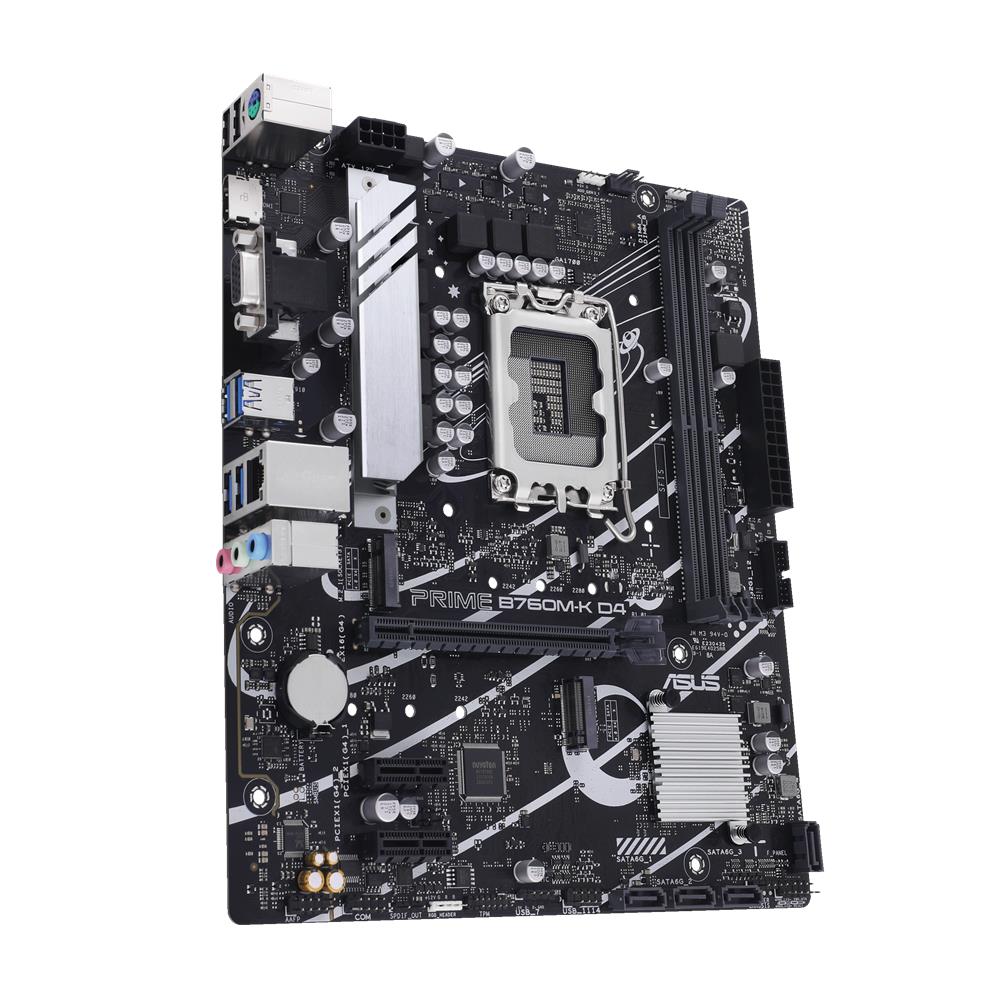 ASUS PRIME B760M-K D4 Gaming Mainboard Sockel Intel LGA 1700 mATX DDR4 PCIe 4.0 M.2 Aura Sync