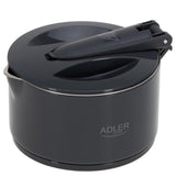 Adler AD 1377 Reise Wasserkocher 0,6 L faltbares Silikongehäuse Camping grau