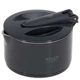 Adler AD 1377 Reise Wasserkocher 0,6 L faltbares Silikongehäuse Camping grau
