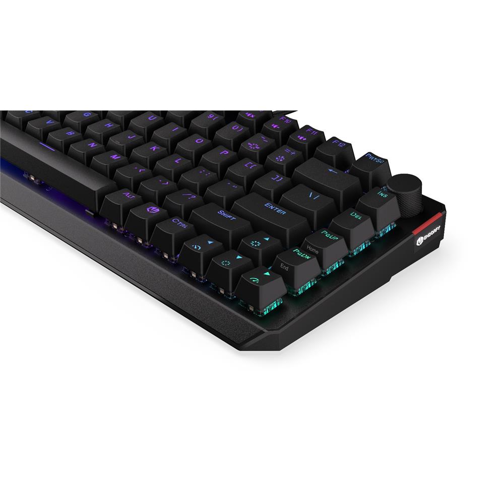 ENDORFY EY5A076 - Keyboards (US) Thock 75% Kailh RD, Tastatur, Schwarz, ENG-Layout, Beleuchtet