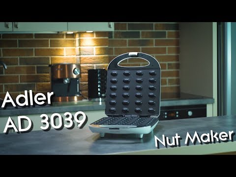 Adler AD 3039 Keks-Maker-Waffeleisen XL für 24 Stück in Erdnussform Oreschki Zaubernüsse