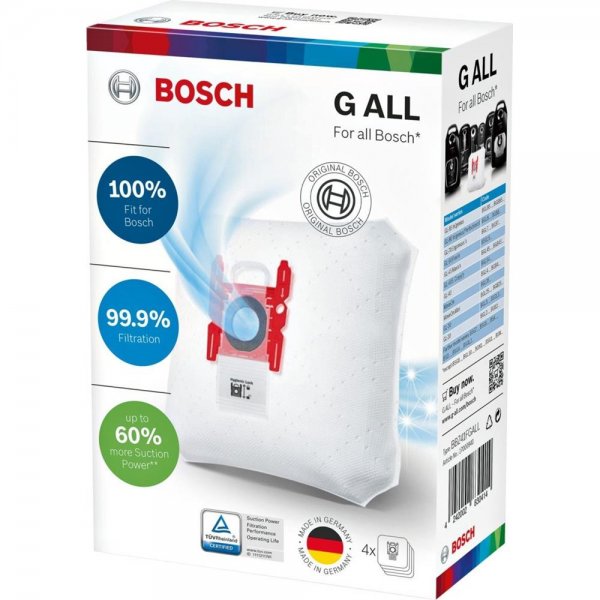 Bosch PowerProtect Staubsaugerbeutel BBZ 41FGALL Type G ALL 4er Pack