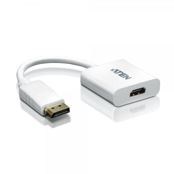 ATEN VC985 DisplayPort auf HDMI Adapter Konverter Wandler Plug&Play Weiß