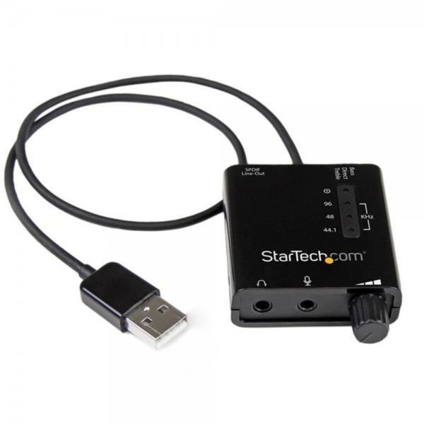 StarTech.com USB Audio Adapter - Externe USB Soundkarte mit SPDIF Digital Audio - Schwarz