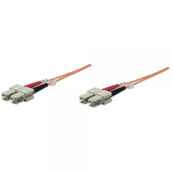 Intellinet LWL-Kabel Glasfaser SC/SC OM1 Duplex Multimode 5 m orange 510332