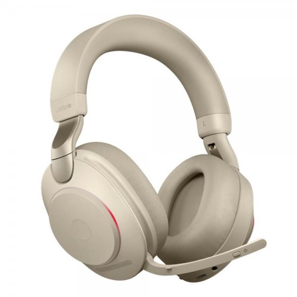 Jabra Evolve2 85 Over Ear Headset USB-A UC Stereo Beige 37h Akku 30m Reichweite Bluetooth Kopfhörer