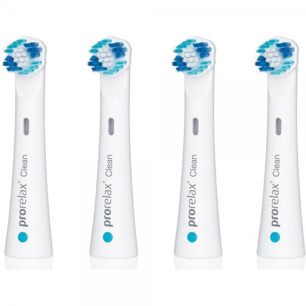 prorelax Bürstenköpfe Clean Brush 4 Stück 4er Pack Ersatzbürsten Aufsteckbürsten Zahnbürsten