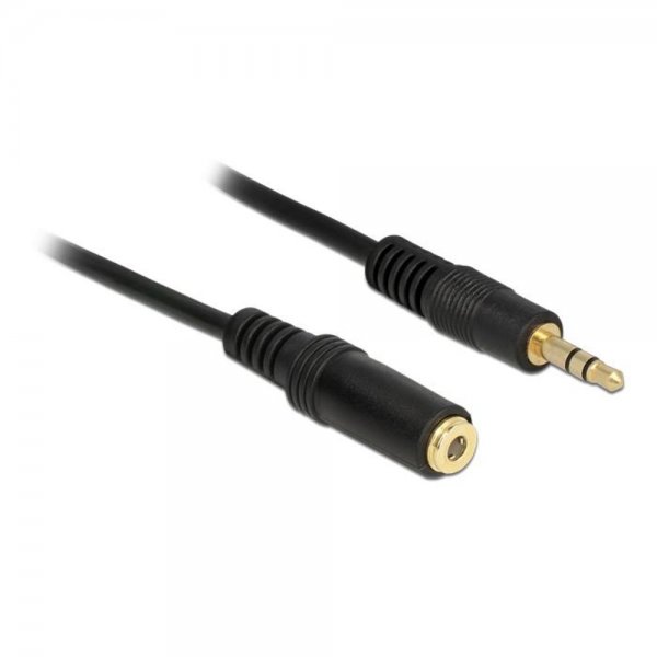 Delock Audio-Kabel 3,5mm Stecker/Buchse Klinken-Verlängerungskabel 2 m Schwarz