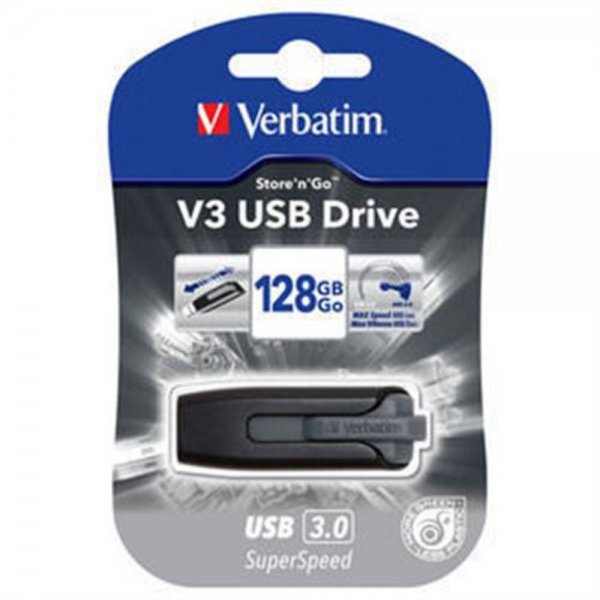 Verbatim (49189) Store n Go V3 USB Speicher Stick USB 3.0 128GB Schwarz