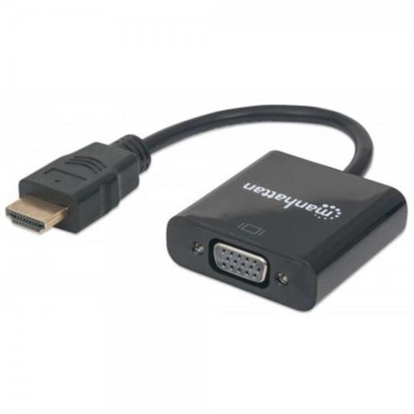 MANHATTAN HDMI-Stecker auf VGA-Buchse Konverter schwarz Polybag-Verpackung