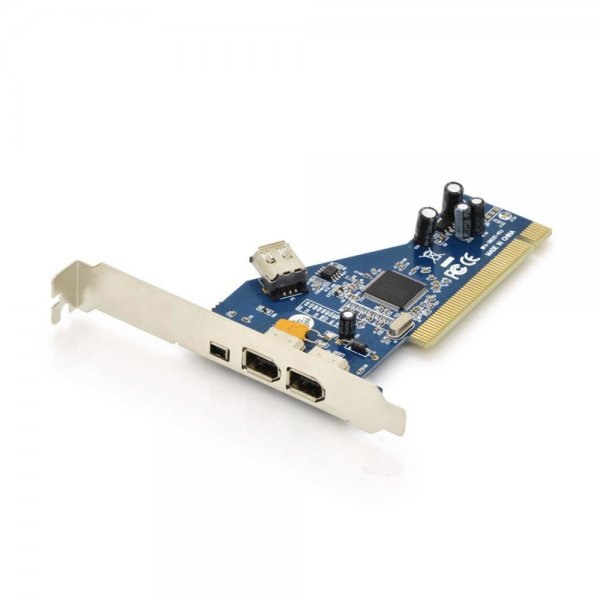 DIGITUS Firewire A Add-on Karte PCI 2x6-Pin+1x4-Pin Extern 1x6-Pin Intern TSB43AB23