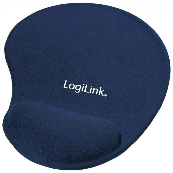 LogiLink ID0027B Mauspad mit Gel-Handgelenkauflage Silikon rutschfest Blau