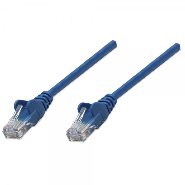 Intellinet Netzwerkkabel Cat6 U/UTP Patchkabel CCA RJ45-Stecker 0,5m blau 342568