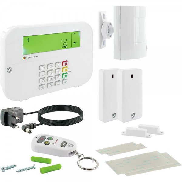 Schwaiger Funk Alarm System Green Guard Alarmanlage fürs Haus Sirene Fernbedienung Einbruchschutz