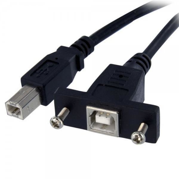 StarTech.com 30 cm USB B auf B Kabel zur Slotbelch Montage – Buchse/Stecker