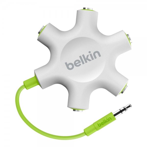 Belkin Rockstar 5-Fach Klinkenverteiler weiß/hellgrün