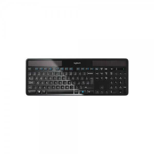 Logitech K750 Tastatur RF Wireless QWERTZ Deutsch Solar-Licht kabellos 2.4GHz Schwarz Keyboard