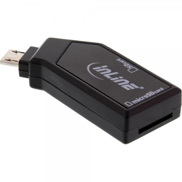 InLine OTG Mobiler Kartenleser USB 2.0 für SD und microSD für Android Smartphone und Tablet