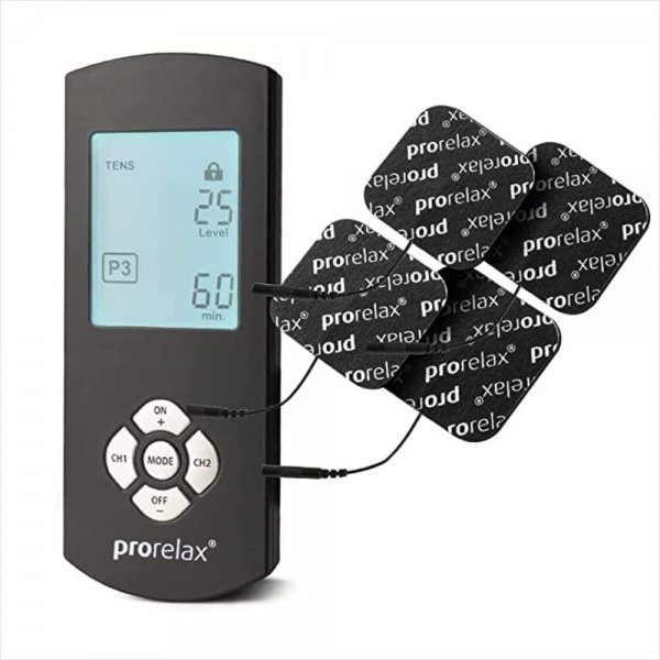 prorelax TENS EMS Duo Comfort Blackline Elektrostimulationsgerät schwarz 2 Therapien Muskelaufbau