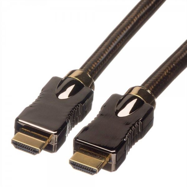 ROLINE HDMI Ultra HD Kabel mit Ethernet 4K Stecker/Stecker schwarz geschirmt 5m