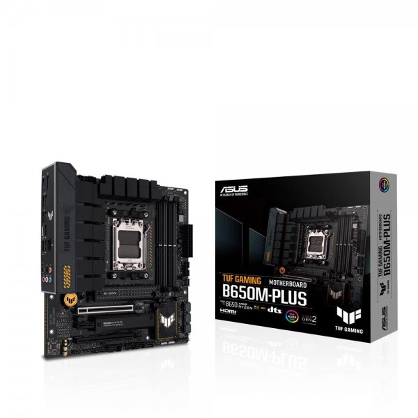 ASUS TUF GAMING B650M-PLUS Mainboard Sockel AMD AM5 Ryzen 7000 micro-ATX PCIe 5.0 DDR5 USB