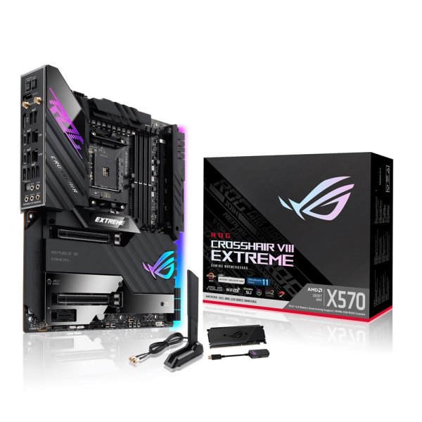 ASUS ROG CROSSHAIR VIII EXTREME AMD X570 Gaming-Mainboard EATX PCIe 4.0 WiFi 6E SATA M.2 USB 3.2