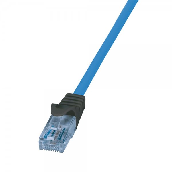 LogiLink CPP015 Patchkabel Premium, Cat.6A, U/UTP, 10G/PoE/HDBT, blau, 15 m