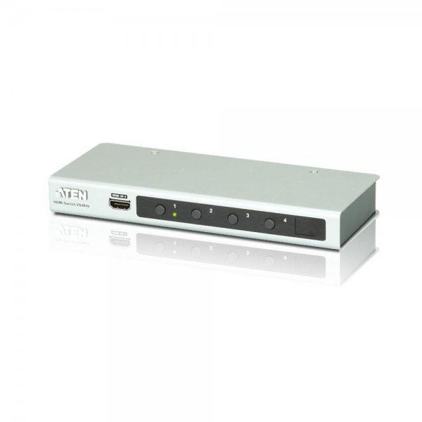 ATEN VS481B 4-Port 4K HDMI Audio/Video Switch Ultra-HD Desktop Silber