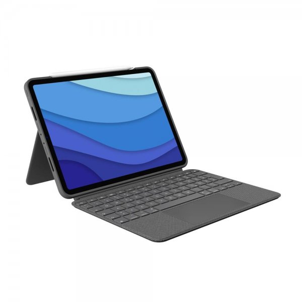 Logitech Combo Touch Tastatur-Case Oxford Grey Deutsch QWERTZ für iPad Pro 11 Zoll