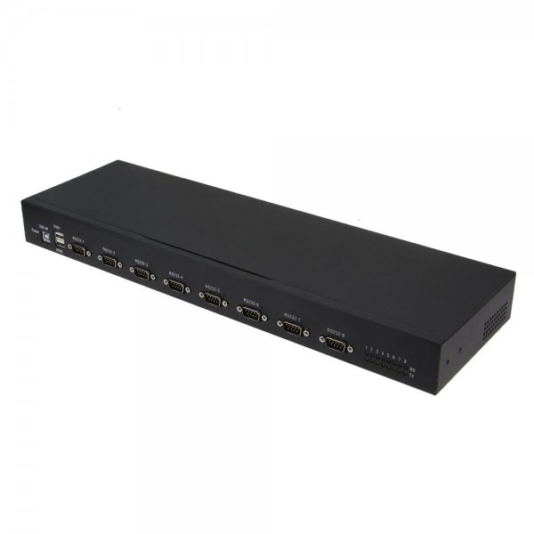 RealPower RPS-RS232 19" 1U Rack Mount Gehäuse 8-Port RS232 USB 2.0 Multiplexer FTDI UART