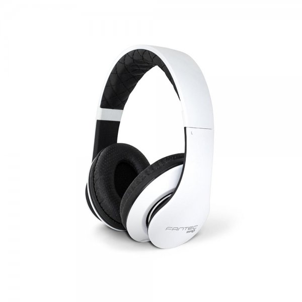 FANTEC SHP-3 On Ear Stereo HiFi Kopfhörer mit Freisprechfunktion 3,5 mm weiss/schwarz