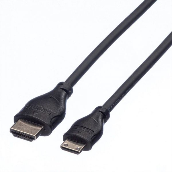 Roline HDMI High Speed Kabel mit Ethernet 0,8m schwarz