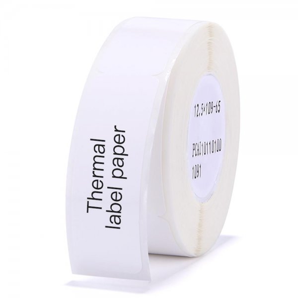 NIIMBOT Kabeletikett 12,5x74+35mm (weiß) 65 Stück für Etikettendrucker D11 und D110