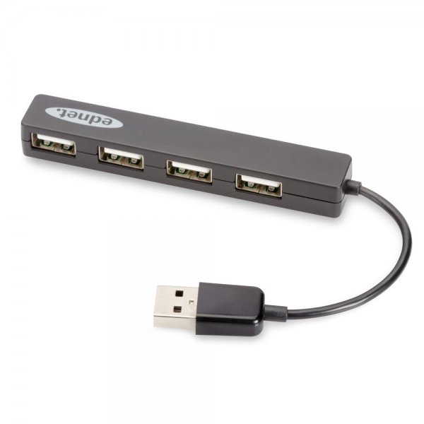 Ednet 85040 Notebook USB-Gerät 2.0 Hub 4 Port Laptop Anschluss Eingang mehrere