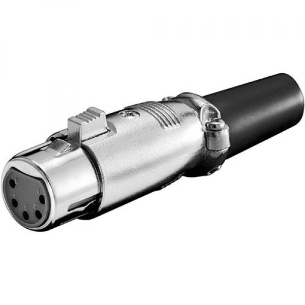 Wentronic XLR 189-5 G 5 POL. Mikrofonkupplung, 5-polig, # 11961