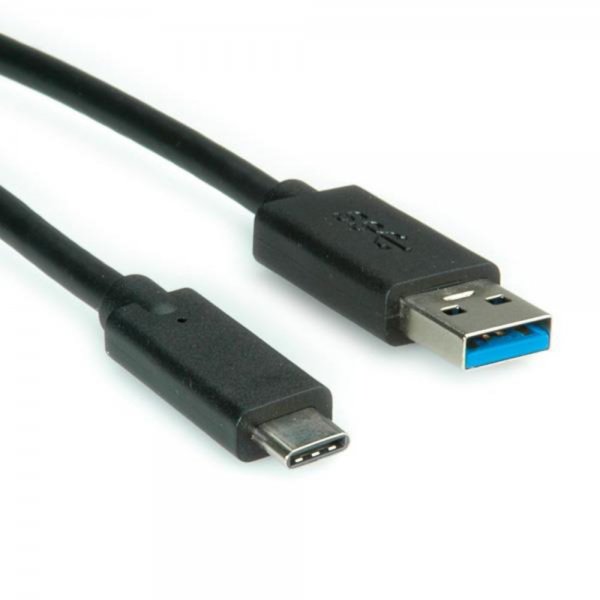 ROLINE 11.02.9011 USB 3.0 Typ A zu USB 3.1 reversibler Typ C Kabel Datentransfer