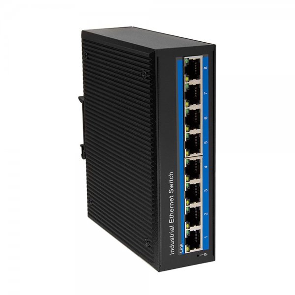 LogiLink Industrie Fast Ethernet PoE-Switch 8-Port 10/100 Mbit/s unmanaged Netzwerk-Switch