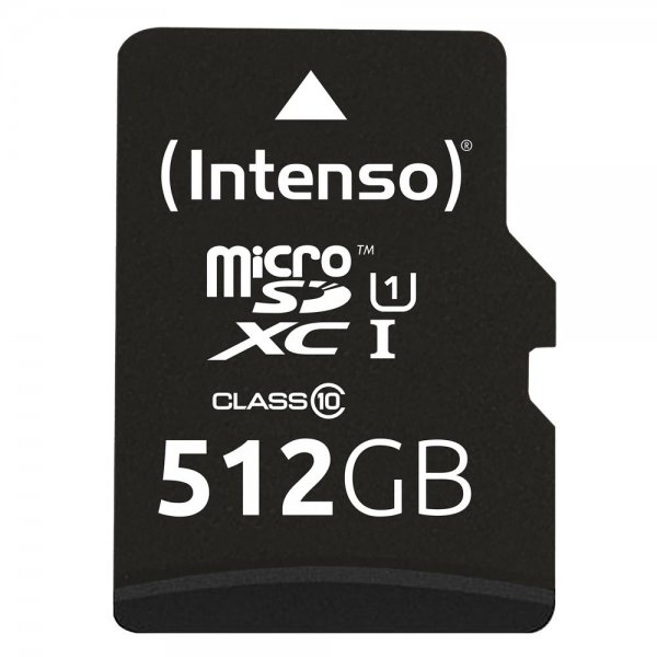 Intenso microSD 512GB UHS-I Premium Speicherkarte inkl. SD-Adapter externer Datenspeicher