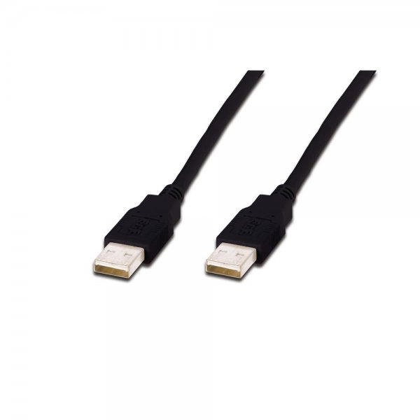 ASSMANN USB 2.0 Anschlusskabel Typ A Stecker/Stecker 1m schwarz