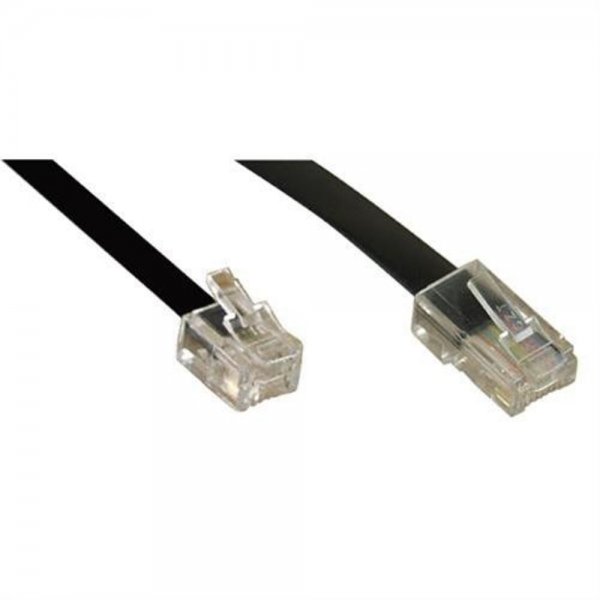 InLine Modularkabel RJ45 Stecker auf RJ11 Stecker 4 adrig Kabel 6m Anschlusskabel Telefonkabel