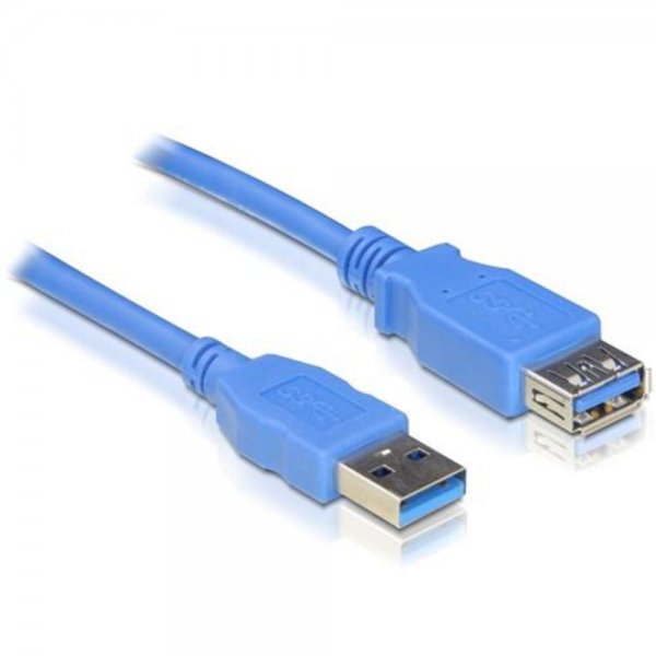 DeLock USB 3.0 A Kabel Stecker/Buchse blau 1m