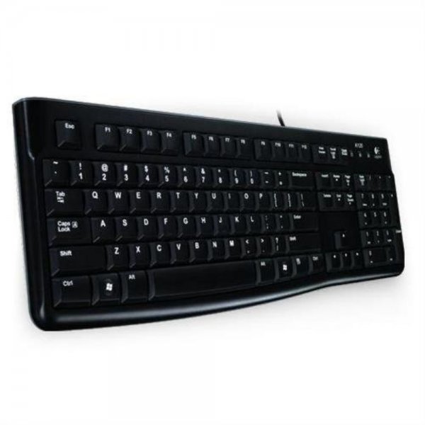 Logitech K120 Tastatur schwarz USB 1,5m DEU Win Linux