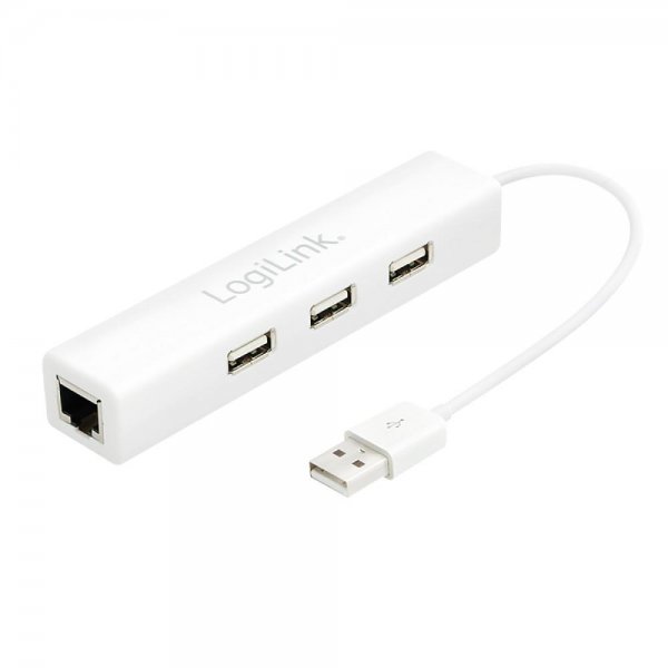 LogiLink USB 2.0 zu Fast Ethernet Adapter 3-Port Hub