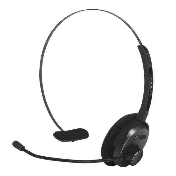 LogiLink Bluetooth Mono Headset mit Mikrofon, Schwarz