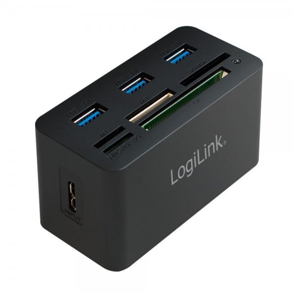 LogiLink CR0042 USB 3.0 Hub mit All-in-One Card Reader