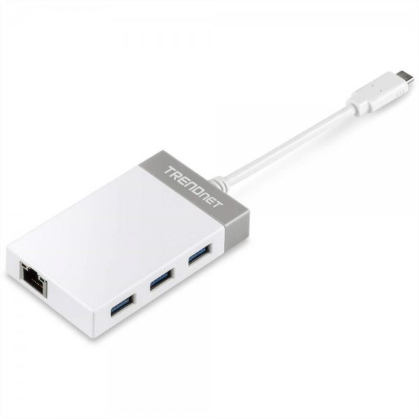 TrendNet Hub USB-C zu Gigabit Adapter + USB 3.0 Hub 3x