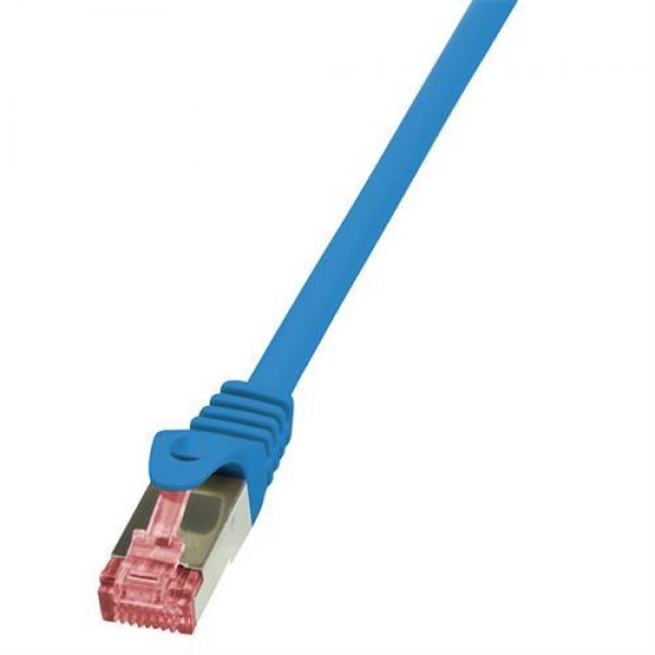 LogiLink Patchkabel Ethernet RJ45 Cat.6 S/FTP PIMF PrimeLine geschirmt blau 7,5m