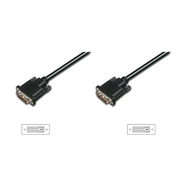 DVI Anschlusskabel, DVI(24+1)/St auf DVI(24+1)/St # AK-320108-005-S
