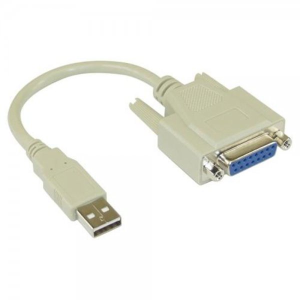 InLine USB Adapter Kabel St A auf 15pol Sub D Bu
